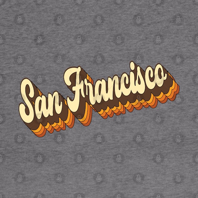 Retro Vintage 70s Groovy San Francisco by Inspire Enclave